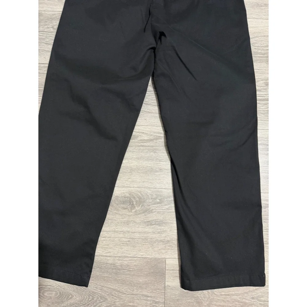 George Mens Chino Pants 42x30 Black Soot Stretch Straight Leg GM09493 Minimalist